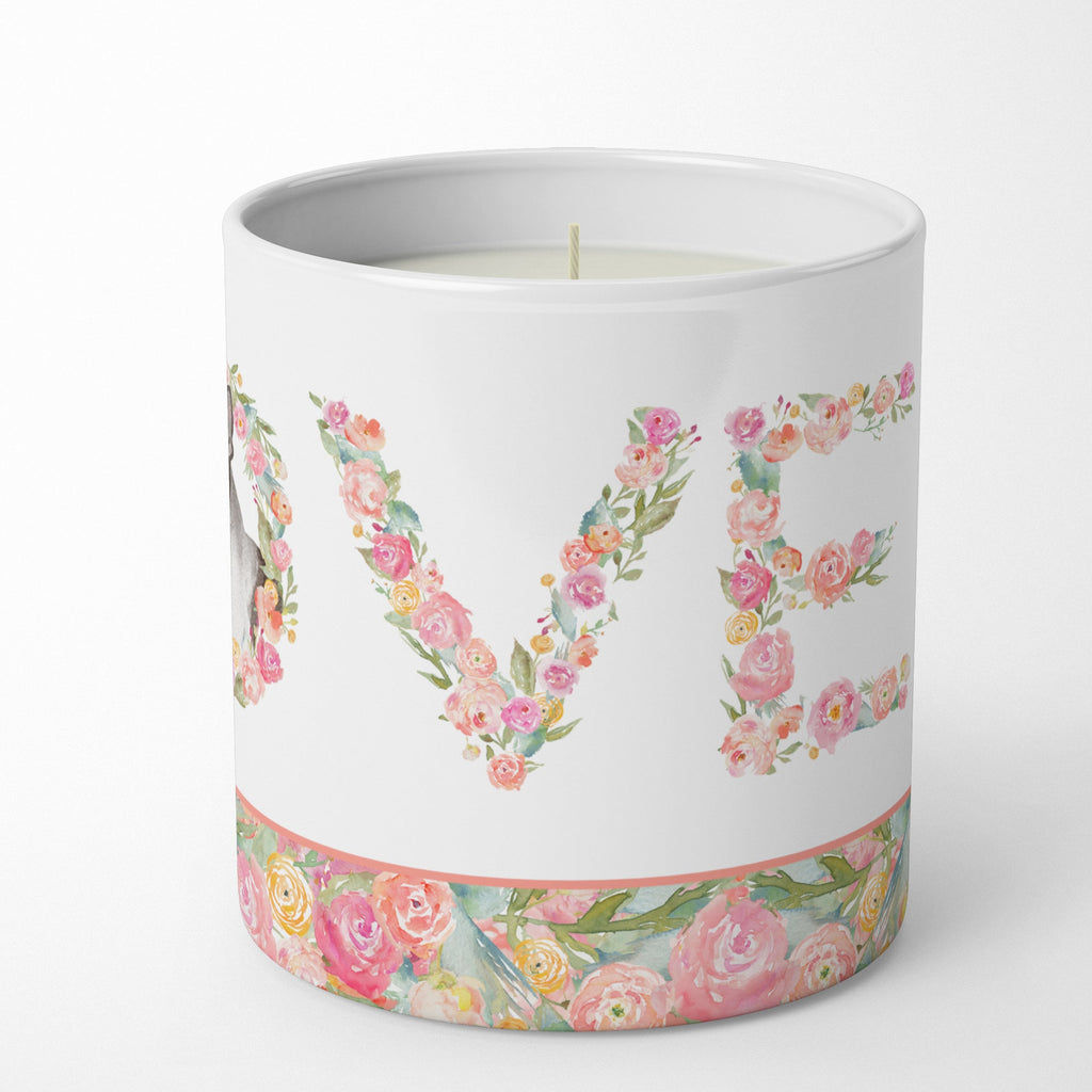 Boston Terrier Love Decorative Soy Candle Nature Soy Wax Essential Oil Home Decor Ideal for Bedroom Kitchen Bath Office Gift, 10 oz