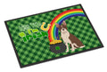 Red Boston Terrier St. Patrick's Day Doormat Indoor Outdoor 24H X 36W Front Door Mat Rugs for Entryway, Non Slip Washable Low Pile,