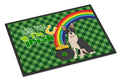 Black Boston Terrier St. Patrick's Day Doormat Indoor Outdoor 24H X 36W Front Door Mat Rugs for Entryway, Non Slip Washable Low Pile,