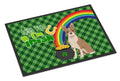 Fawn Boston Terrier St. Patrick's Day Doormat Indoor Outdoor 24H X 36W Front Door Mat Rugs for Entryway, Non Slip Washable Low Pile,