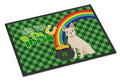 White Boston Terrier St. Patrick's Day Doormat Indoor Outdoor 24H X 36W Front Door Mat Rugs for Entryway, Non Slip Washable Low Pile,