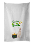 White Boxer St. Patrick's Day Kitchen Towel Set of 2 White Dish Towels Decorative Bathroom Hand towel for Hand, Face, Hair, Yoga, Tea, Dishcloth, 19 X 28", White