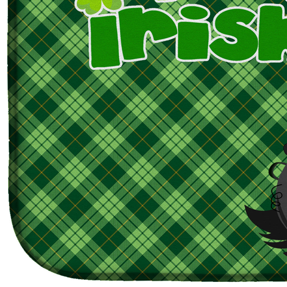 Black and Tan Cavalier Spaniel St. Patrick's Day Dish Drying Mat Absorbent Dish Drying Mat Pad for Kitchen Counter Dish Drainer Mat for Countertop, 14 x 21", Multicolor