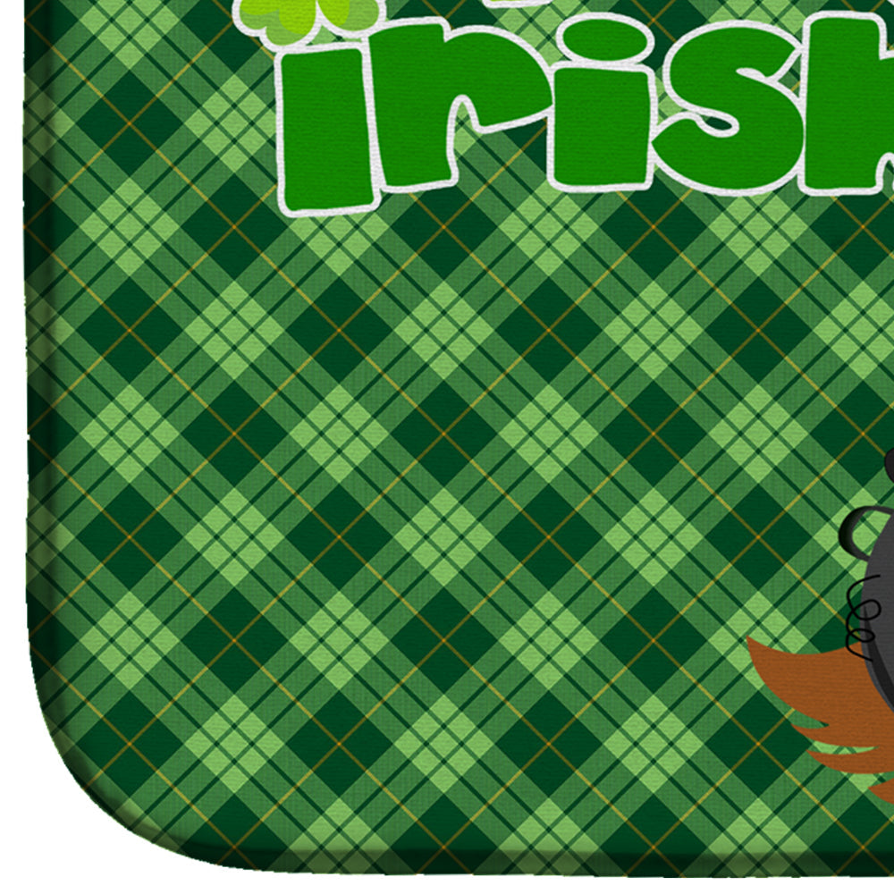 Ruby Cavalier Spaniel St. Patrick's Day Dish Drying Mat Absorbent Dish Drying Mat Pad for Kitchen Counter Dish Drainer Mat for Countertop, 14 x 21", Multicolor
