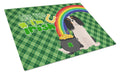 Tricolor Cavalier Spaniel St. Patrick's Day Cutting Board Tempered Glass Kitchen Cutting Surface, Heat Resistant Chopping, Non-Slip Feet, Food Prep & Serving