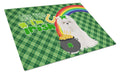 Maltese St. Patrick's Day Cutting Board Tempered Glass Kitchen Cutting Surface, Heat Resistant Chopping, Non-Slip Feet, Food Prep & Serving