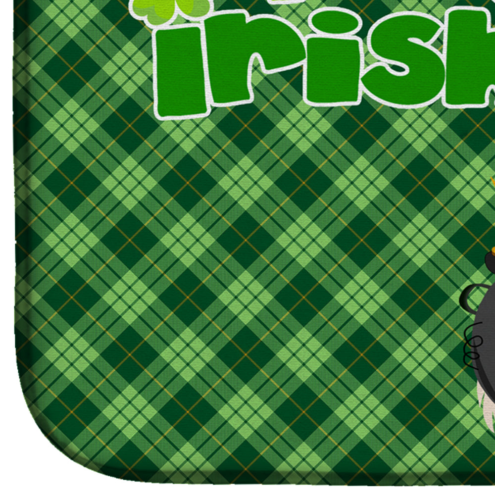 Landseer Newfoundland St. Patrick's Day Dish Drying Mat Absorbent Dish Drying Mat Pad for Kitchen Counter Dish Drainer Mat for Countertop, 14 x 21", Multicolor
