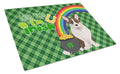 Brindle Cardigan Corgi St. Patrick's Day Cutting Board Tempered Glass Kitchen Cutting Surface, Heat Resistant Chopping, Non-Slip Feet, Food Prep & Serving