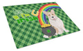 Fawn Cardigan Corgi St. Patrick's Day Cutting Board Tempered Glass Kitchen Cutting Surface, Heat Resistant Chopping, Non-Slip Feet, Food Prep & Serving