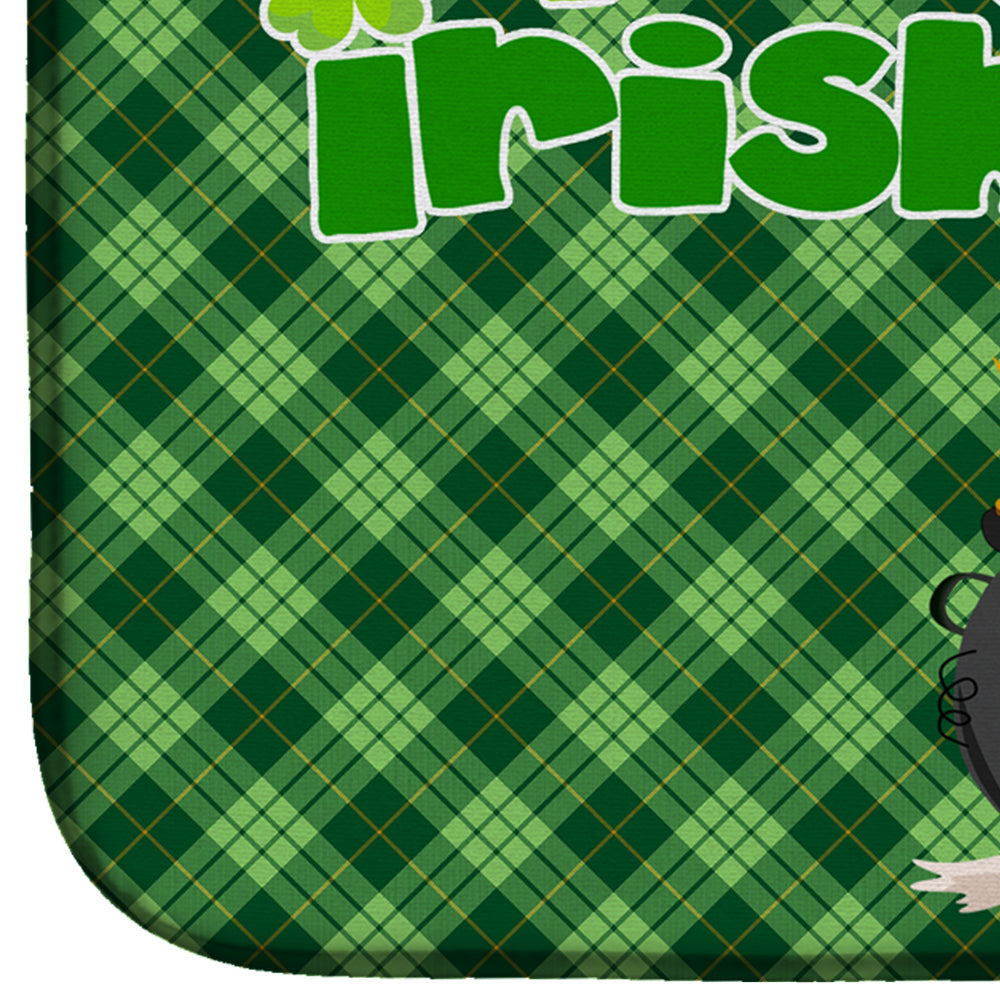 Westie West Highland White Terrier St. Patrick's Day Dish Drying Mat Absorbent Dish Drying Mat Pad for Kitchen Counter Dish Drainer Mat for Countertop, 14 x 21", Multicolor