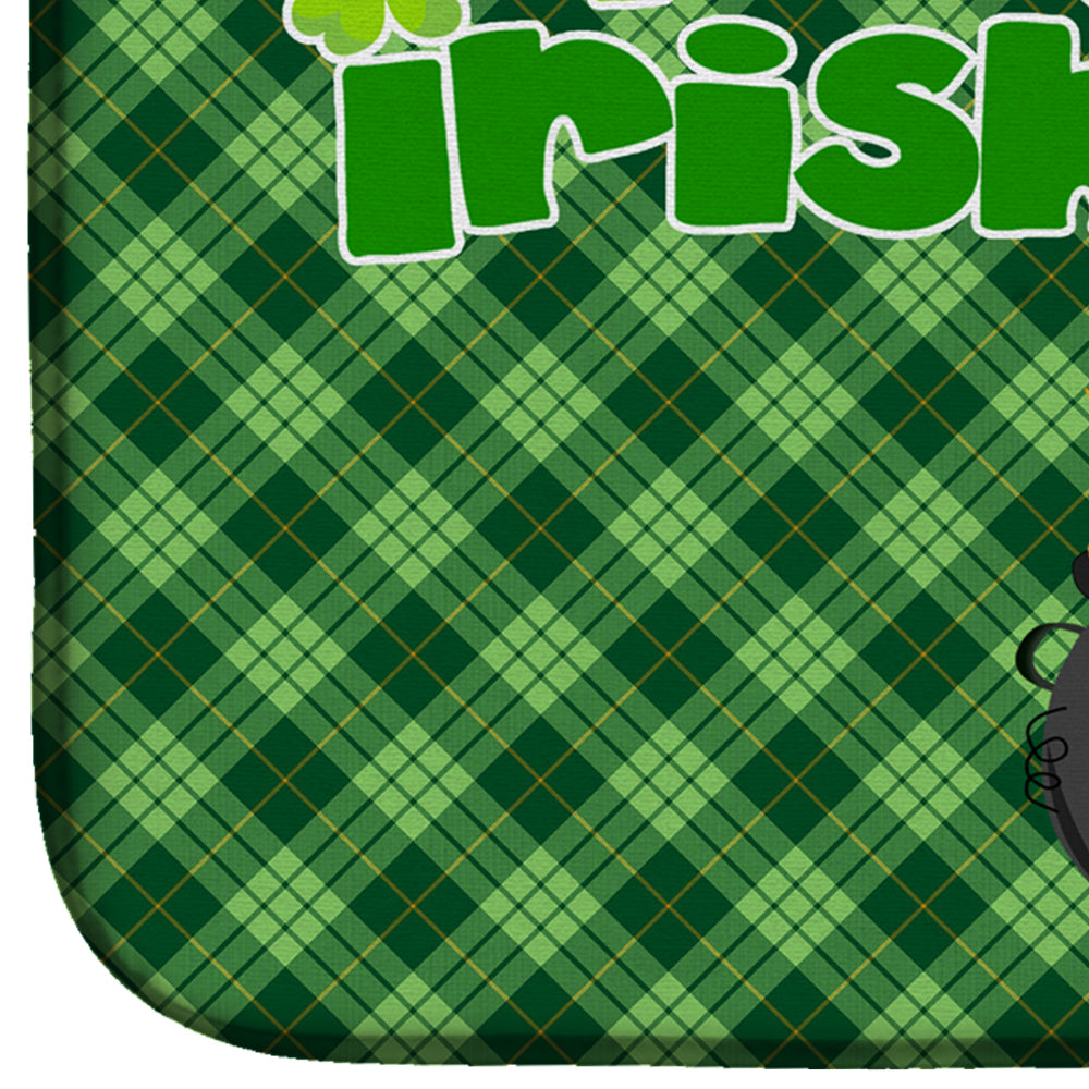 Soft Coated Wheaten Terrier St. Patrick's Day Dish Drying Mat Absorbent Dish Drying Mat Pad for Kitchen Counter Dish Drainer Mat for Countertop, 14 x 21", Multicolor