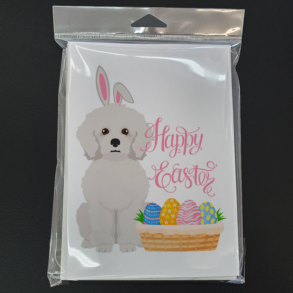 Bichon Frise Easter Greeting Cards Pack of 8 Blank Cards with Envelopes Whimsical A7 Size 5x7