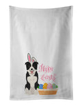 Black and White Border Collie Easter Kitchen Towel Set of 2 White Dish Towels Decorative Bathroom Hand towel for Hand, Face, Hair, Yoga, Tea, Dishcloth, 19 X 28", White