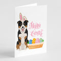 Tricolor Border Collie Easter Greeting Cards Pack of 8 Blank Cards with Envelopes Whimsical A7 Size 5x7