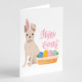 White Boston Terrier Easter Greeting Cards Pack of 8 Blank Cards with Envelopes Whimsical A7 Size 5x7