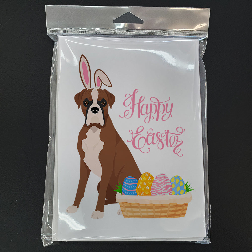 Natural Eared Red Fawn Boxer Easter Greeting Cards Pack of 8 Blank Cards with Envelopes Whimsical A7 Size 5x7