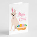 Natural Eared White Boxer Easter Greeting Cards Pack of 8 Blank Cards with Envelopes Whimsical A7 Size 5x7