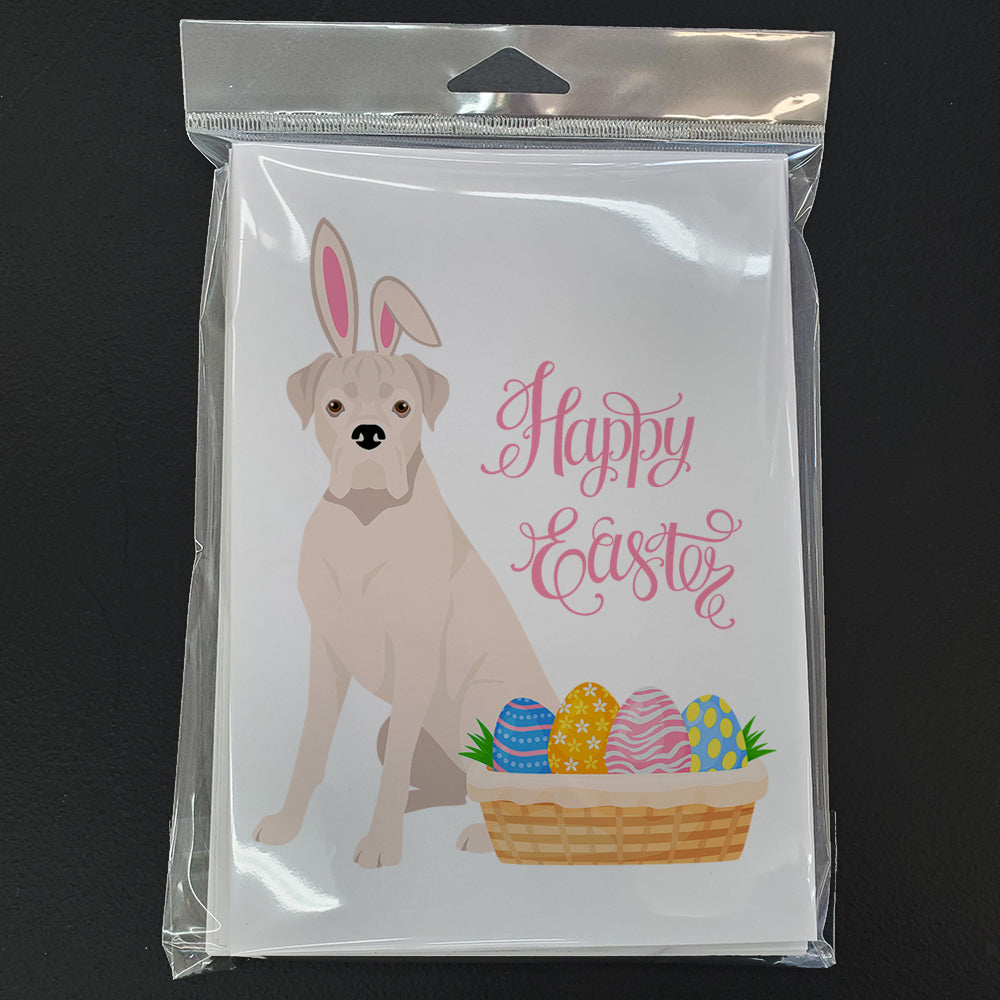 Natural Eared White Boxer Easter Greeting Cards Pack of 8 Blank Cards with Envelopes Whimsical A7 Size 5x7