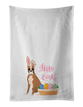 Fawn Boxer Easter Kitchen Towel Set of 2 White Dish Towels Decorative Bathroom Hand towel for Hand, Face, Hair, Yoga, Tea, Dishcloth, 19 X 28", White