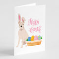 White Boxer Easter Greeting Cards Pack of 8 Blank Cards with Envelopes Whimsical A7 Size 5x7