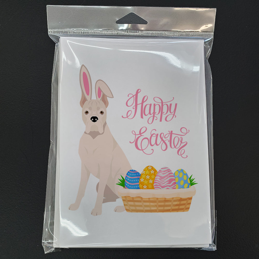 White Boxer Easter Greeting Cards Pack of 8 Blank Cards with Envelopes Whimsical A7 Size 5x7