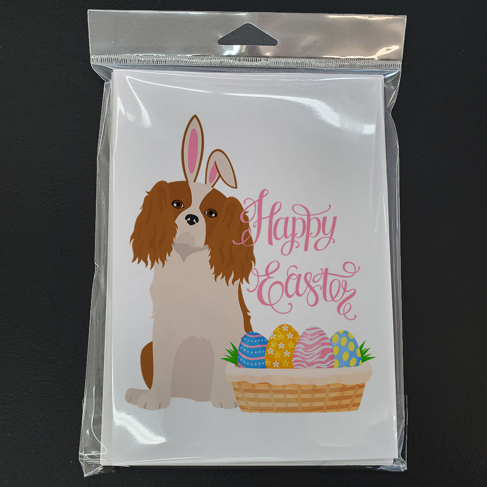 Blenheim Cavalier Spaniel Easter Greeting Cards Pack of 8 Blank Cards with Envelopes Whimsical A7 Size 5x7