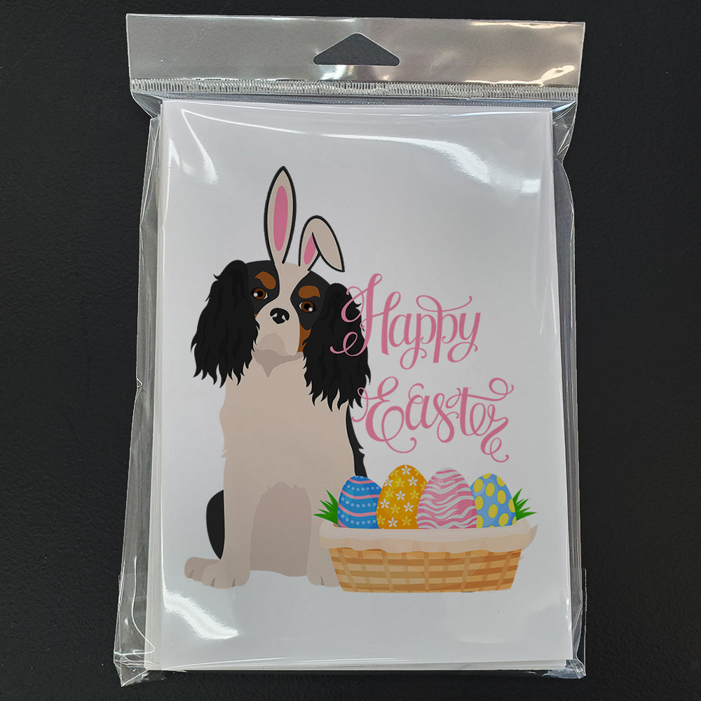 Tricolor Cavalier Spaniel Easter Greeting Cards Pack of 8 Blank Cards with Envelopes Whimsical A7 Size 5x7
