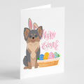 Longhaired Blue and Tan Chihuahua Easter Greeting Cards Pack of 8 Blank Cards with Envelopes Whimsical A7 Size 5x7