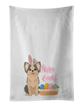 Longhaired Blue and White Chihuahua Easter Kitchen Towel Set of 2 White Dish Towels Decorative Bathroom Hand towel for Hand, Face, Hair, Yoga, Tea, Dishcloth, 19 X 28", White