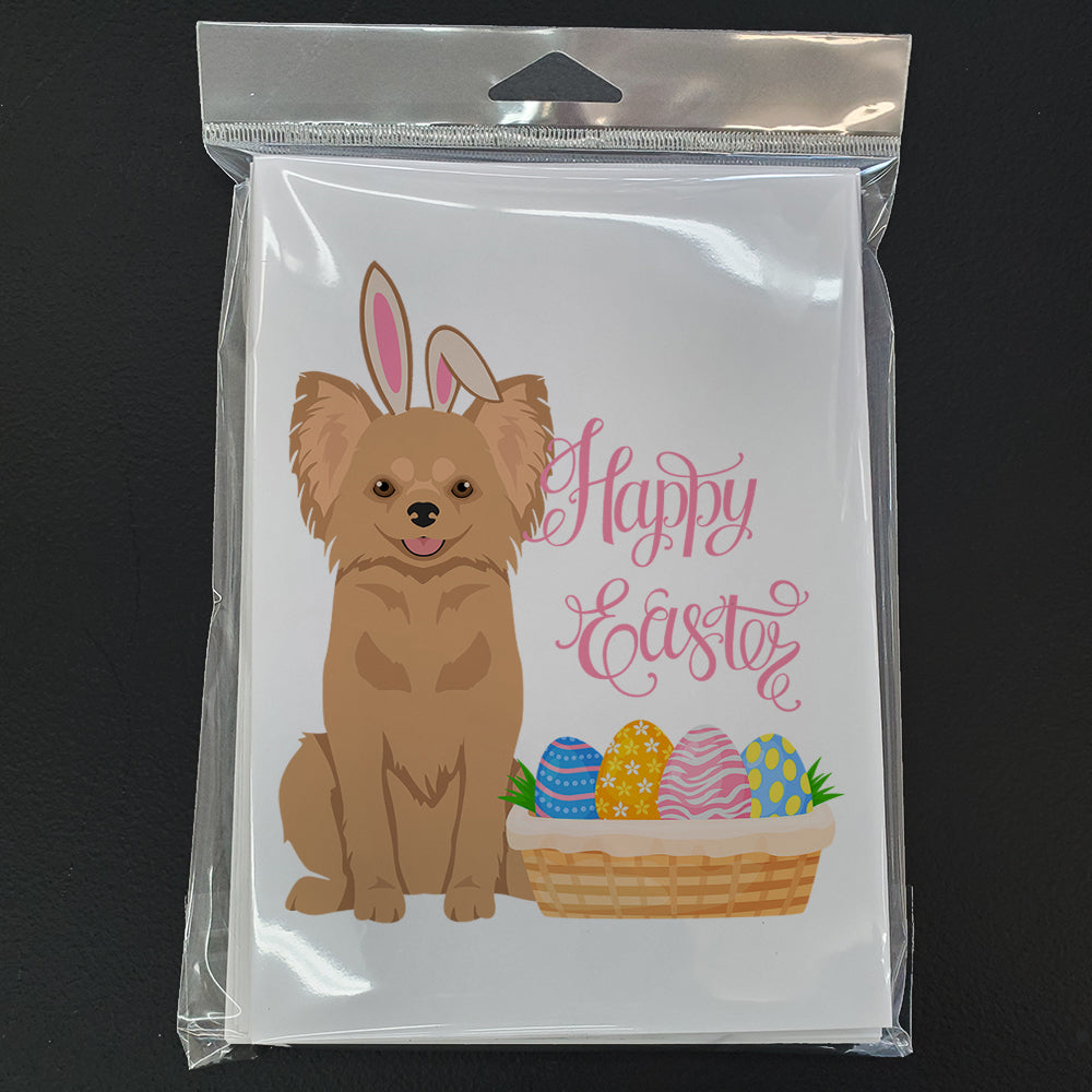 Longhaired Gold Chihuahua Easter Greeting Cards Pack of 8 Blank Cards with Envelopes Whimsical A7 Size 5x7