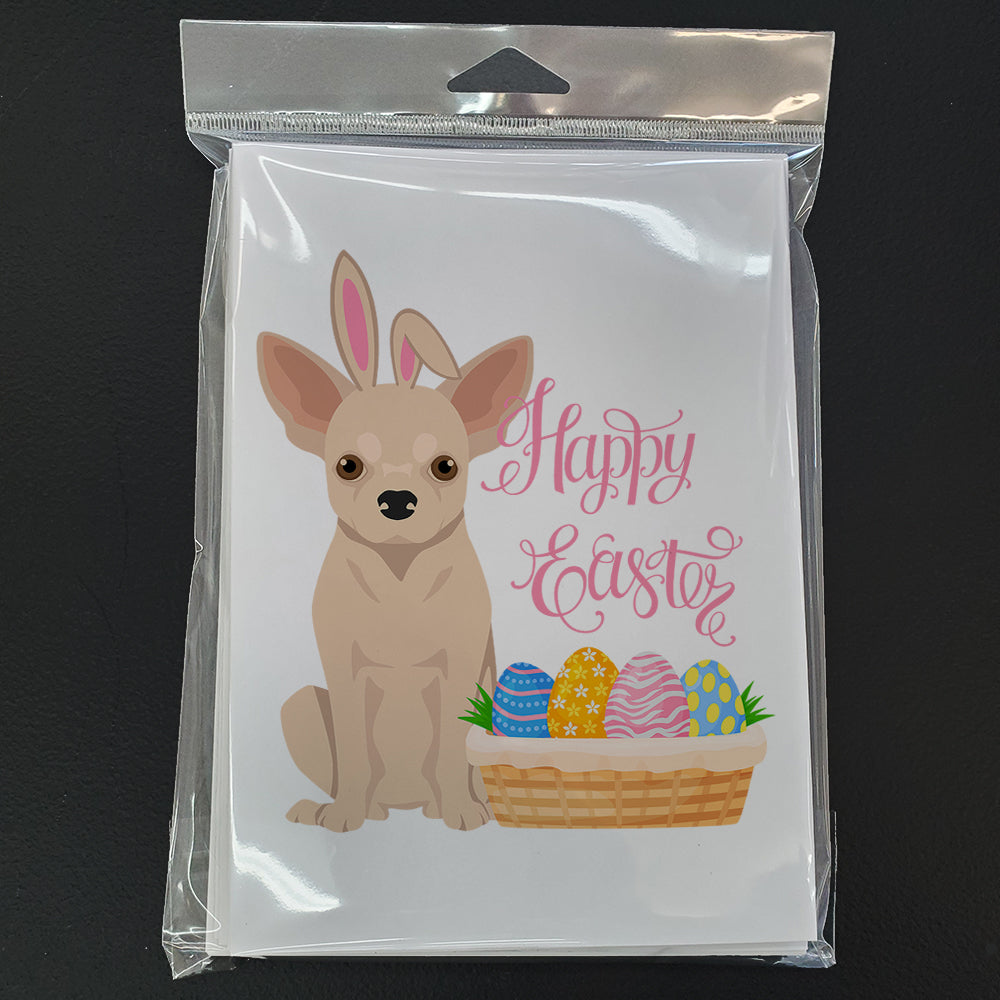 Fawn Chihuahua Easter Greeting Cards Pack of 8 Blank Cards with Envelopes Whimsical A7 Size 5x7