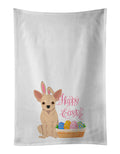 Fawn Chihuahua Easter Kitchen Towel Set of 2 White Dish Towels Decorative Bathroom Hand towel for Hand, Face, Hair, Yoga, Tea, Dishcloth, 19 X 28", White