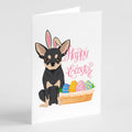 Black and Cream Chihuahua Easter Greeting Cards Pack of 8 Blank Cards with Envelopes Whimsical A7 Size 5x7
