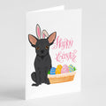 Black Chihuahua Easter Greeting Cards Pack of 8 Blank Cards with Envelopes Whimsical A7 Size 5x7
