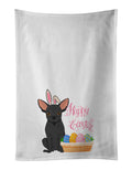 Black Chihuahua Easter Kitchen Towel Set of 2 White Dish Towels Decorative Bathroom Hand towel for Hand, Face, Hair, Yoga, Tea, Dishcloth, 19 X 28", White