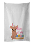 Cream Chihuahua Easter Kitchen Towel Set of 2 White Dish Towels Decorative Bathroom Hand towel for Hand, Face, Hair, Yoga, Tea, Dishcloth, 19 X 28", White