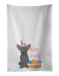 Blue Chihuahua Easter Kitchen Towel Set of 2 White Dish Towels Decorative Bathroom Hand towel for Hand, Face, Hair, Yoga, Tea, Dishcloth, 19 X 28", White