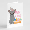 Silver Chihuahua Easter Greeting Cards Pack of 8 Blank Cards with Envelopes Whimsical A7 Size 5x7