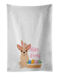 Fawn and White Chihuahua Easter Kitchen Towel Set of 2 White Dish Towels Decorative Bathroom Hand towel for Hand, Face, Hair, Yoga, Tea, Dishcloth, 19 X 28", White