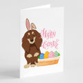 Longhair Chocolate and Cream Dachshund Easter Greeting Cards Pack of 8 Blank Cards with Envelopes Whimsical A7 Size 5x7