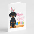 Black and Tan Dachshund Easter Greeting Cards Pack of 8 Blank Cards with Envelopes Whimsical A7 Size 5x7