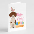 Red Piebald Dachshund Easter Greeting Cards Pack of 8 Blank Cards with Envelopes Whimsical A7 Size 5x7