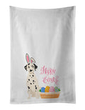 Dalmatian Easter Kitchen Towel Set of 2 White Dish Towels Decorative Bathroom Hand towel for Hand, Face, Hair, Yoga, Tea, Dishcloth, 19 X 28", White