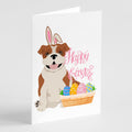 Red English Bulldog Easter Greeting Cards Pack of 8 Blank Cards with Envelopes Whimsical A7 Size 5x7