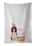 Liver English Springer Spaniel Easter Kitchen Towel Set of 2 White Dish Towels Decorative Bathroom Hand towel for Hand, Face, Hair, Yoga, Tea, Dishcloth, 19 X 28", White