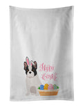 Black and White French Bulldog Easter Kitchen Towel Set of 2 White Dish Towels Decorative Bathroom Hand towel for Hand, Face, Hair, Yoga, Tea, Dishcloth, 19 X 28", White