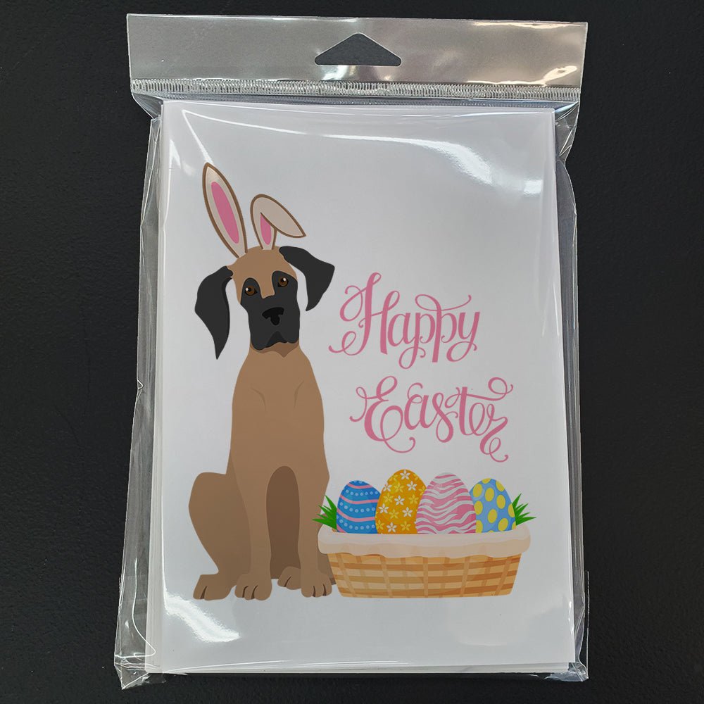 Fawn Great Dane Easter Greeting Cards Pack of 8 Blank Cards with Envelopes Whimsical A7 Size 5x7