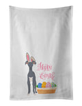 Gray Italian Greyhound Easter Kitchen Towel Set of 2 White Dish Towels Decorative Bathroom Hand towel for Hand, Face, Hair, Yoga, Tea, Dishcloth, 19 X 28", White