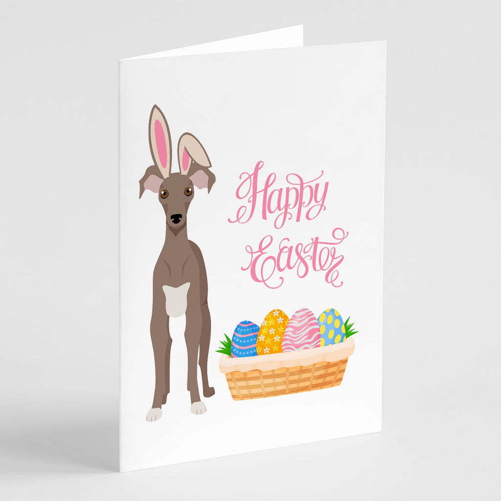Fawn Italian Greyhound Easter Greeting Cards Pack of 8 Blank Cards with Envelopes Whimsical A7 Size 5x7
