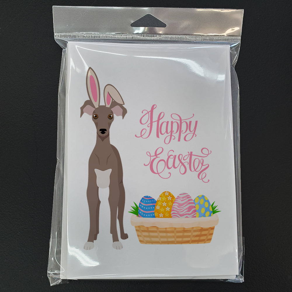 Fawn Italian Greyhound Easter Greeting Cards Pack of 8 Blank Cards with Envelopes Whimsical A7 Size 5x7